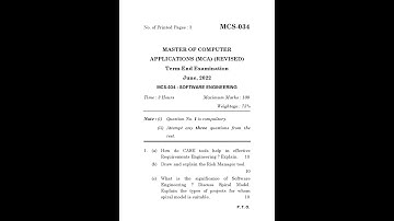 MCS - 034  June 2022 Question Paper