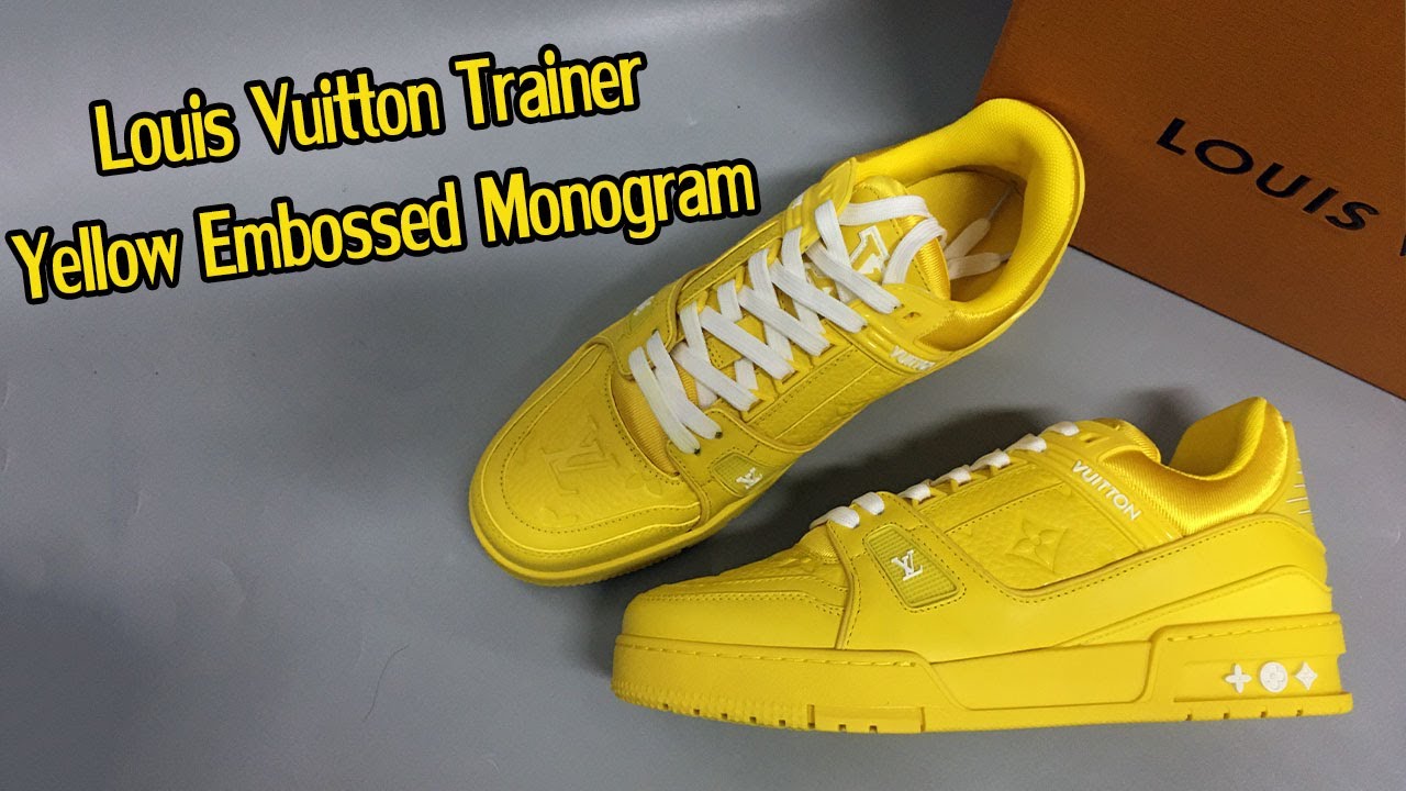 Louis Vuitton Trainer Yellow Embossed Monogram