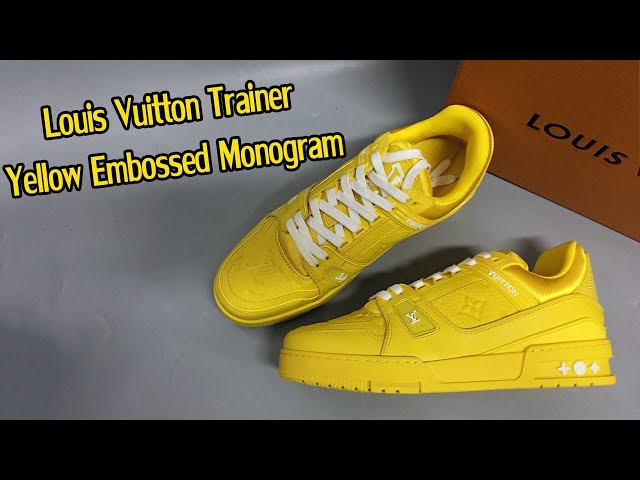 Louis Vuitton Trainer Yellow Embossed Monogram Review 