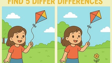Spot the 5 Differences! |Can You Find All Differences#PuzzleChallenge#BrainGame#KidsPuzzle#FunPuzzle
