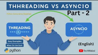 Python Concurrency - Part-2: Threading vs Asyncio Step-by-Step #python #pythonprogramming