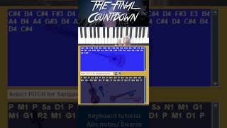 The final countdown | Piano tutorial | Keyboard cover | Notes | Swaras