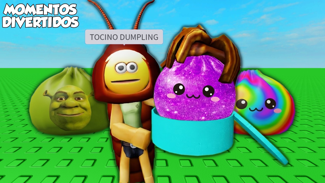 ABRIENDO DUMPLINGS CON EL TOCINO (MOMENTOS DIVERTIDOS) (ROBLOX)