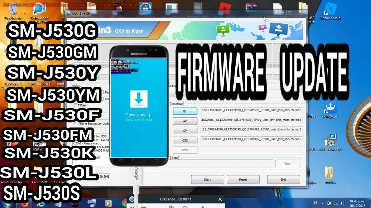 Software Firmware Samsung J5 Pro J530g Sm J530g Sm J530y Sm J530ym Sm J530f J530fm Flash Update Youtube