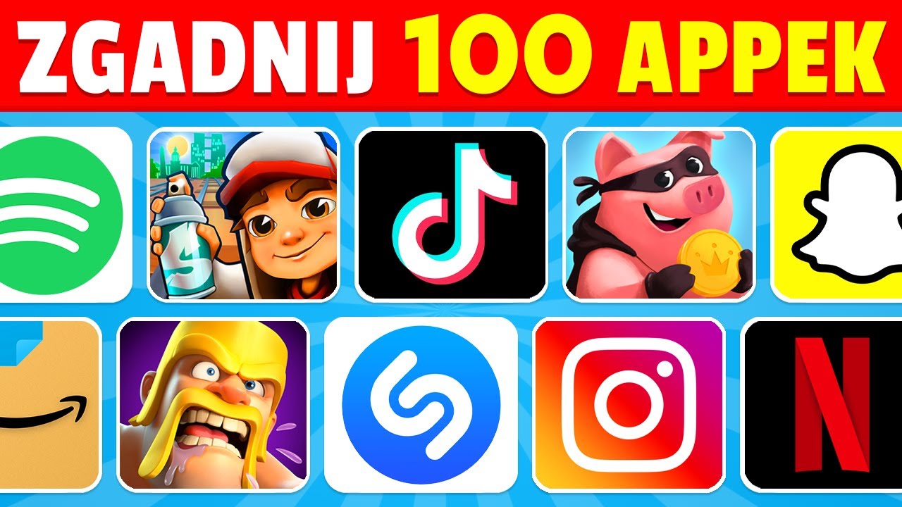 Zgadnij LOGO APLIKACJI w 3 Sekundy | Łatwe, Średnie, Trudne, Niemożliwe