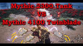 Mythic 2300 Tank Mo blade vs Mythic 4100 Twin blade global top rank - Where Winds Meet PVP Global