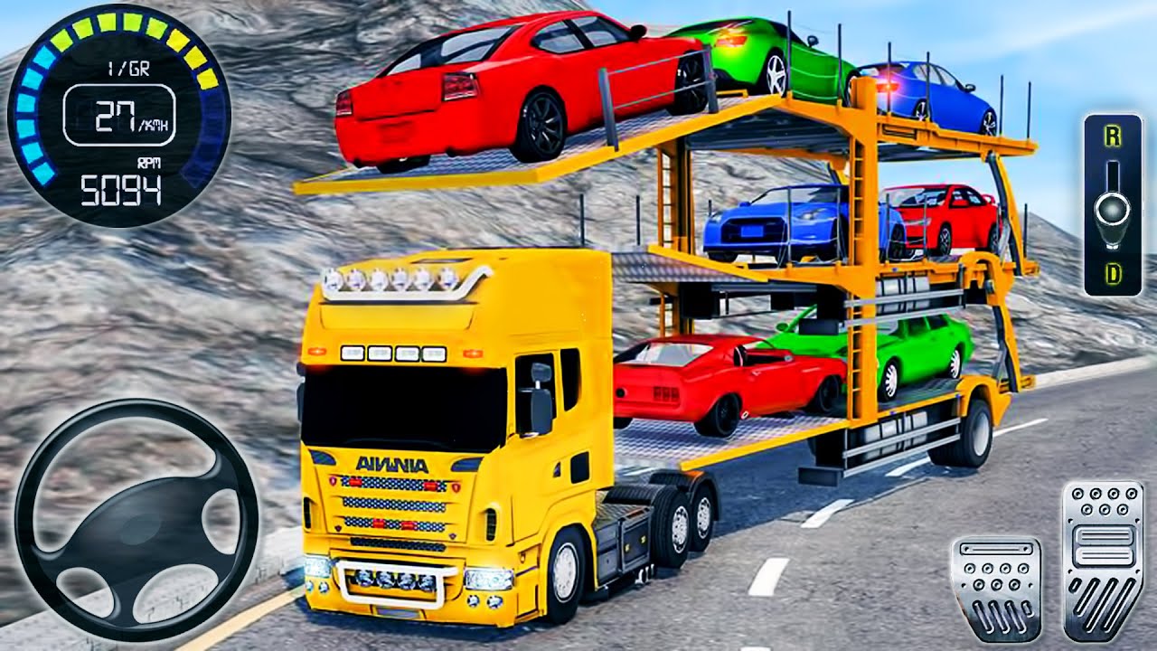 Car Transporter Driving Simulator 3D - Cargo Trailer Truck Driver 2022 - Android GamePlay #2