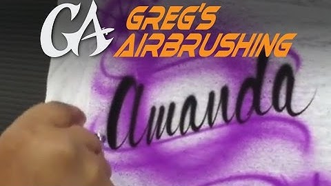 How to Airbrush A Simple 2-Color Name Design