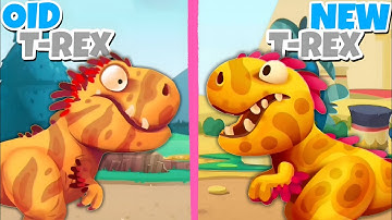 OlD T-REX Dino Bash vs NEW T-REX Dino Bash 2 : Travel Through Time Gameplay