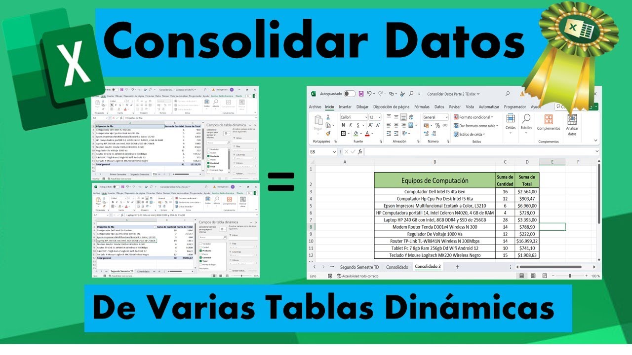 Como Consolidar Datos Ensamblando la Información de Varias Tablas