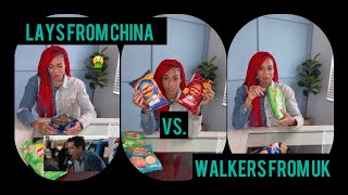 B-Fab tries Lays from China and Walkers from UK!! (Spoiler Roasted Oysters are involved) #foodreview