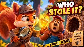 The Mystery of the Missing Golden Acorn! 🐿️🔍 | Funny 3D Animal Cartoon