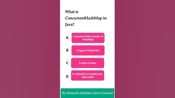 Java Quiz 53 - What is the ConcurrentHashMap in Java? #java #quiz