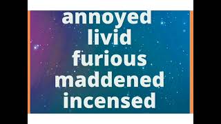 'Angry 😤' synonyms in #britishenglish #enraged #livid #annoyed #furious #britishenglishaccent#shorts