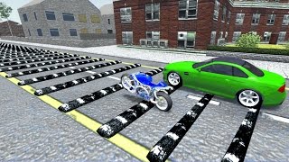 BeamNG drive - 100+ consecutive Speed Bumps in Car, Truck, Motorbike Crash test screenshot 3