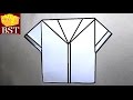 Как сделать рубашку на коротких рукавах из бумаги А4?
