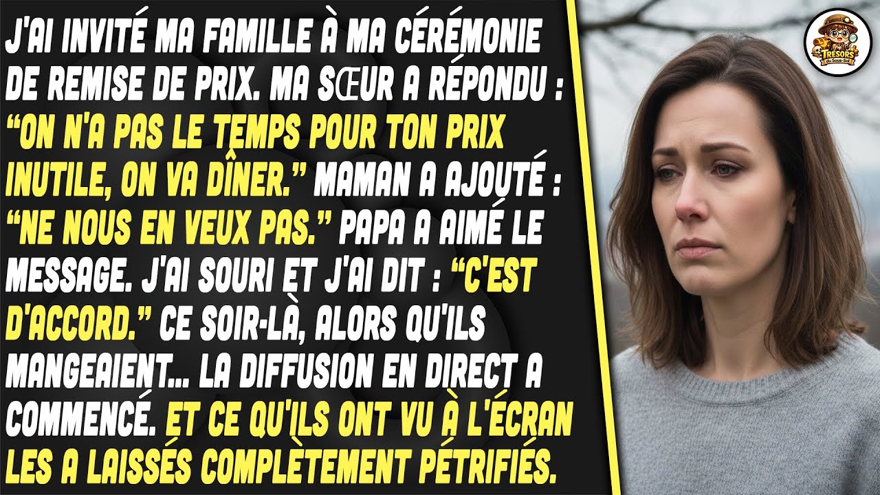 Ma Sœur A Traité Mon Prix De Stupide Et A Emmené Nos Parents Dîner. Mais Après...