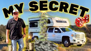 How I Afford FullTime RV Living (NOT RETIRED)  Overnight Pickup Truck Camper Camping Real Life