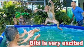 Bibi is given gifts and goes swimming with neighborhood friends!