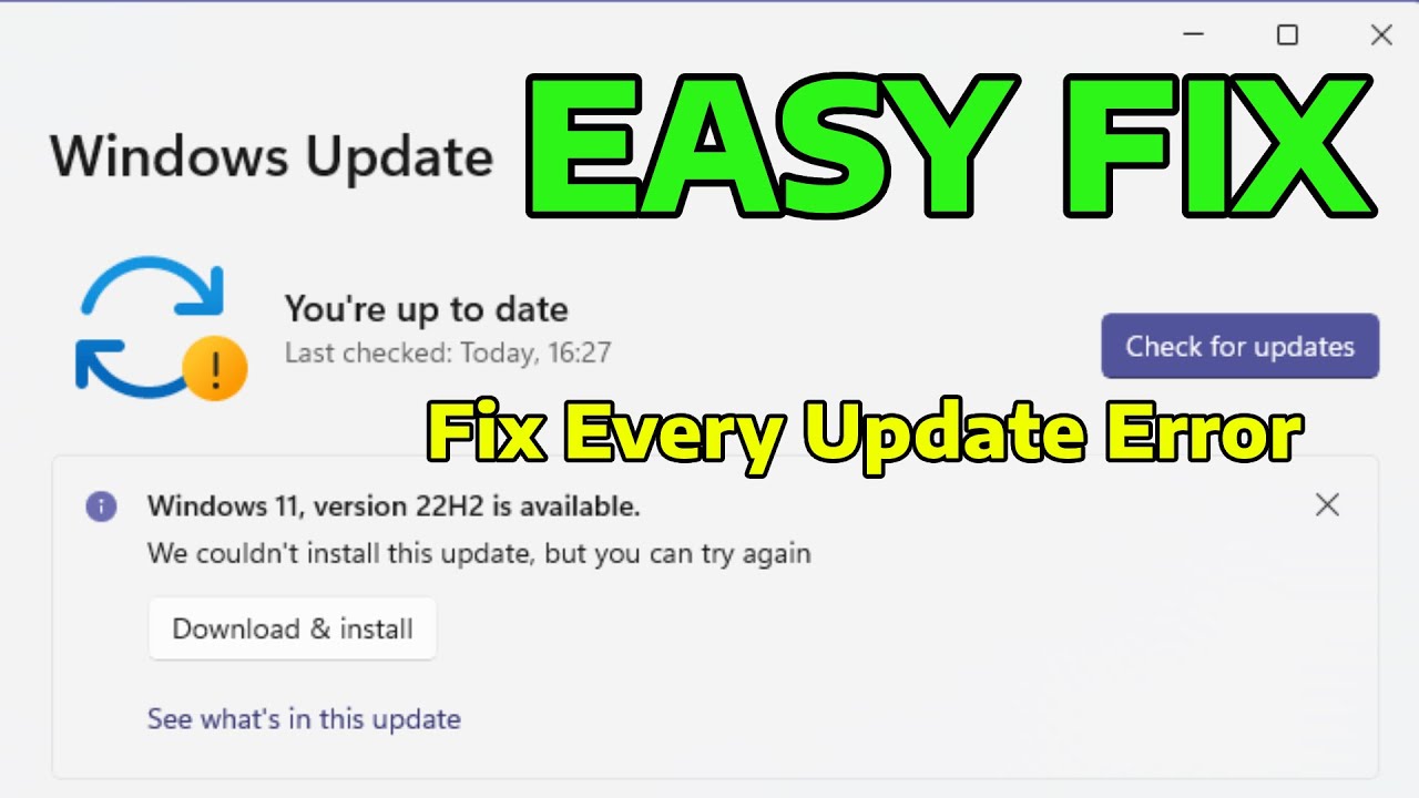 How To Fix EVERY Windows Update Error (100% Working) 0x80070422 ...