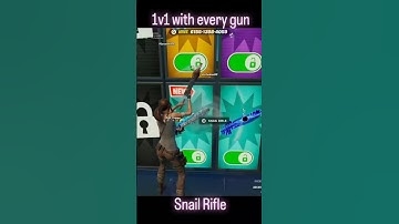 1v1 with every gun Snail Rifle showcase #fortnite #1v1 #secret