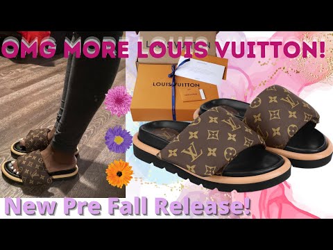 LV pool pillow comfort mule slides, Women's Fashion, Footwear