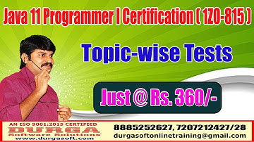 Java 11 Programmer I Certification (1Z0 - 815) Topic wise Tests @ Rs. 360/-
