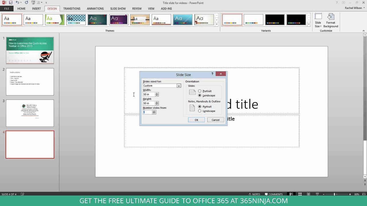 Change your PowerPoint slide size widescreen vs standard ...