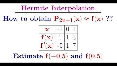 Hermite Interpolation technique: How to interpolate data having tabular values and their derivatives