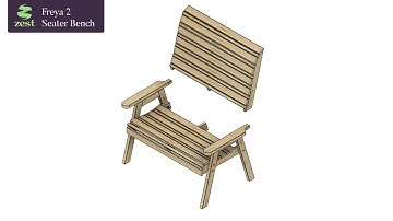 Freya 2 Seater Bench by Zest (Animated Assembly Guide)