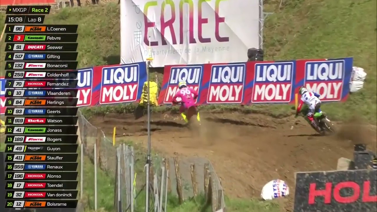 Historic Romain Febvre vs Lucas Coenen fight for the victory of 2025 MXGP of France! 