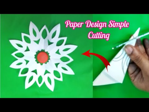 Paper Design Simple || How To Make Easy Paper Cut Designs For Decoration Instruction Steps  @UJANCREATIONS