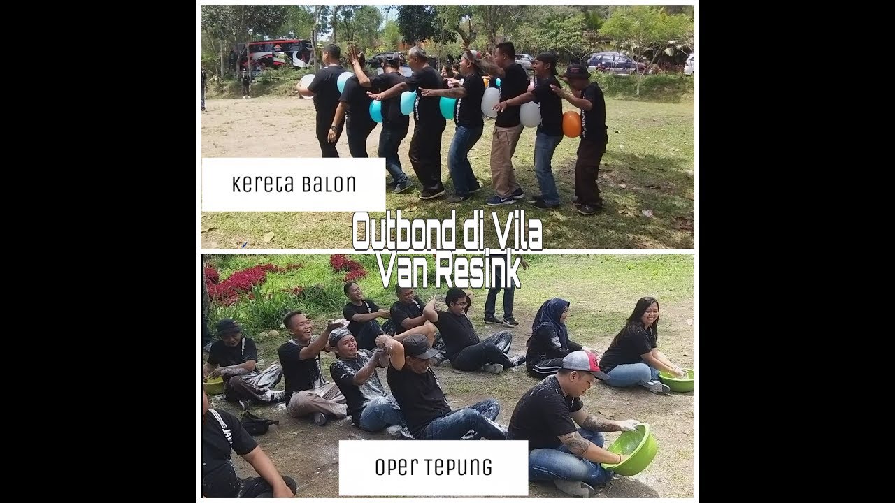 Outbound kaliurang. Serunya permainan outbound sampai putih semua.