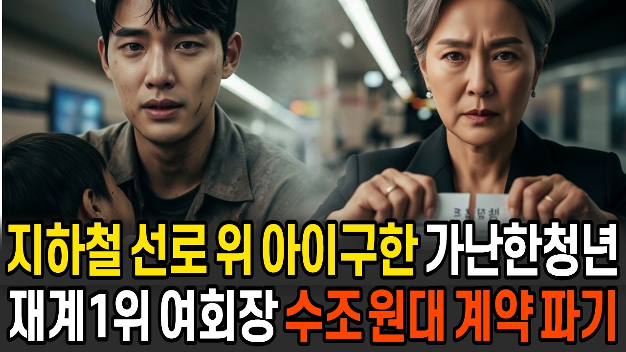 지하철 선로 위 아이 구한 가난한 남학생을 본 순간, 재계 1위 여회장은 수조 원대 계약을 현장에서 파기했습니다ㅣ노후사연ㅣ인생드라마ㅣ휴먼감동ㅣ오디오북