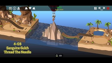 Poly Bridge 2 - Sanguine Gulch - Thread The Needle (4-08)