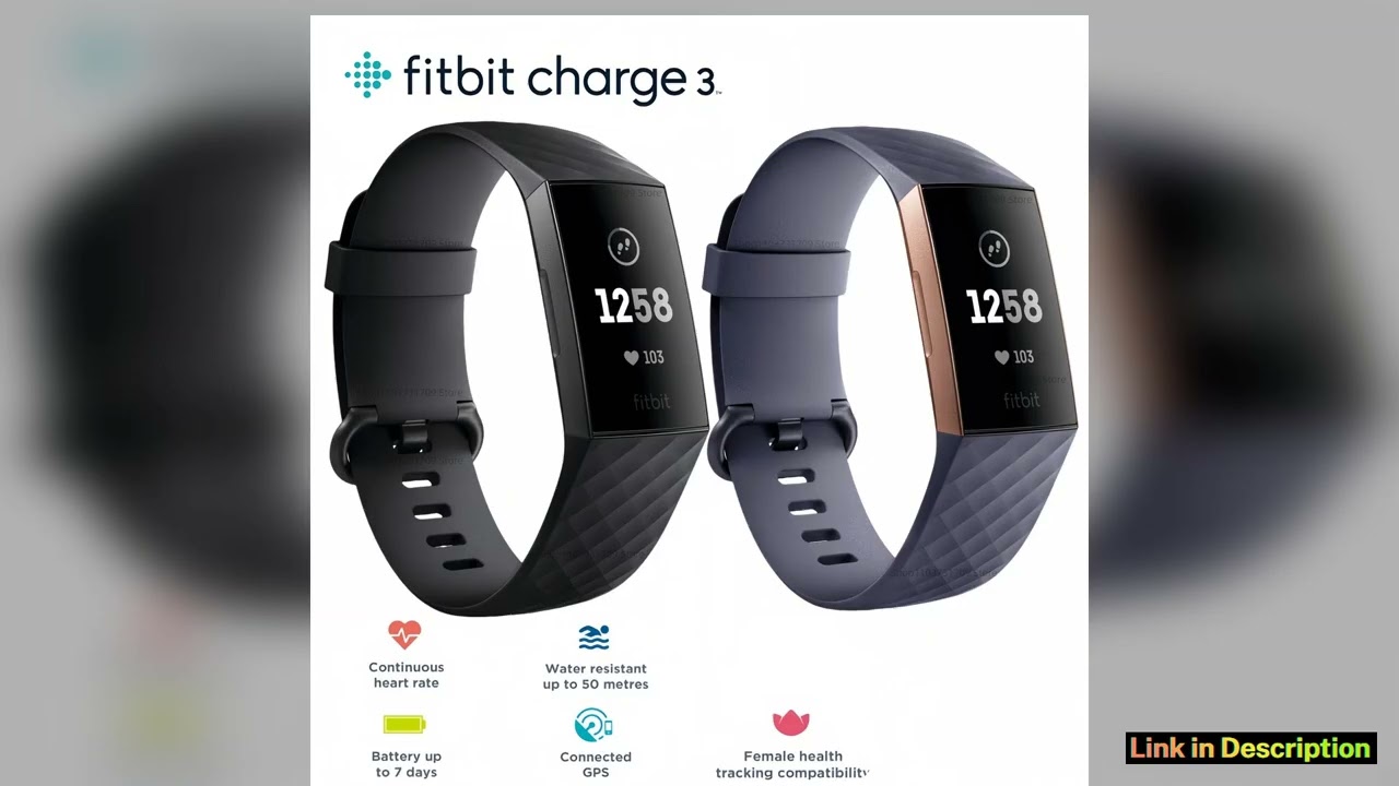 Fitbit Charge 3 Fitness Activity Tracker Advanced Health Fitness Tracker for Men Women Heart Rate
