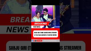 SARJU GIRI (TONDE GAMER) WINS STREAMER OF THE YEAR (CONTENT) AT BOOYAH AWARDS #news #today #nepal