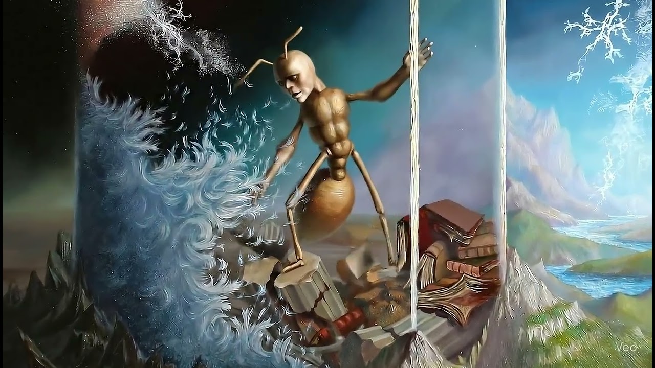 The Surreal Portal: "Ant" Painting Comes to Life (Philosophy and Existentialism) "comes to life"
