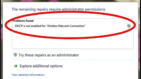 how to fix dhcp is not enabled for wifi windows 7,8,10