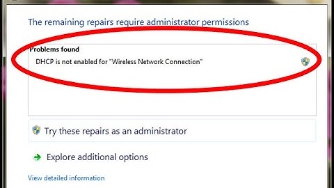 how to fix dhcp is not enabled for wifi windows 7,8,10