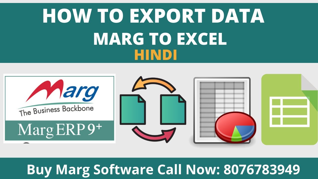 how to export item and ledger, party in excel from Marg ERP step by step in Hindi buy: 8076783949