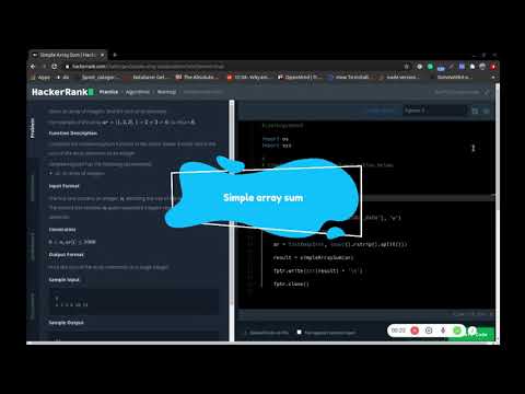 Problem Solving - Simple Array Sum - HakerRank