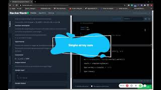 Problem Solving - Simple Array Sum - HakerRank