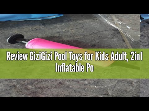 Review GiziGizi Pool Toys for Kids Adult, 2in1 Inflatable Pool Floats Basketball Hoop & Ring Game, S