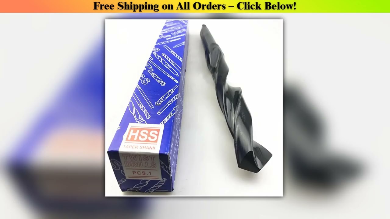 1PC 10mm-60mm HSS Morse Taper Shank Twist Drill Bit High Speed Steel Reaming Drill For Iron Steel