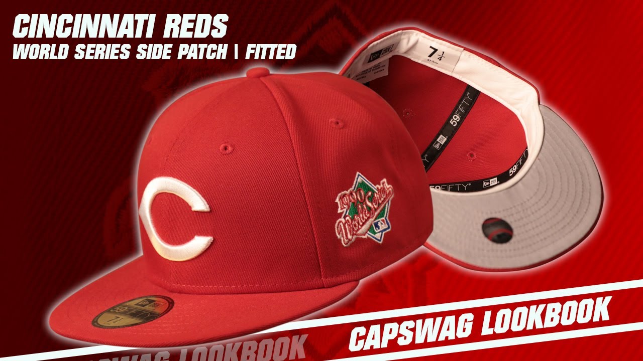 Cincinnati Reds Reds On-Field Grey Bottom Fitted Cap | Cincinnati Reds 1990 World Series Side Patch