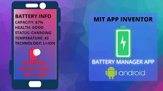 Create Battery Manager App || MIT App Inventor || Extensions || By Krishna Raghavendran screenshot 5