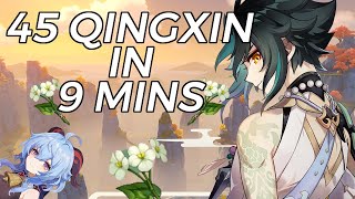 45 QINGXIN in 9 MINS + TIPS || Ascension Material Genshin Impact