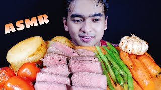 ASMR STEAK WITH POTATO, CARROT AND TOMATOES, SO JUICY! ASMR INDONESIA screenshot 4