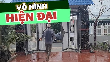 Cổng Sắt 4 Cánh Đẹp Tự Động Motor -Tàng Hình Hiện Đại SEA Italia